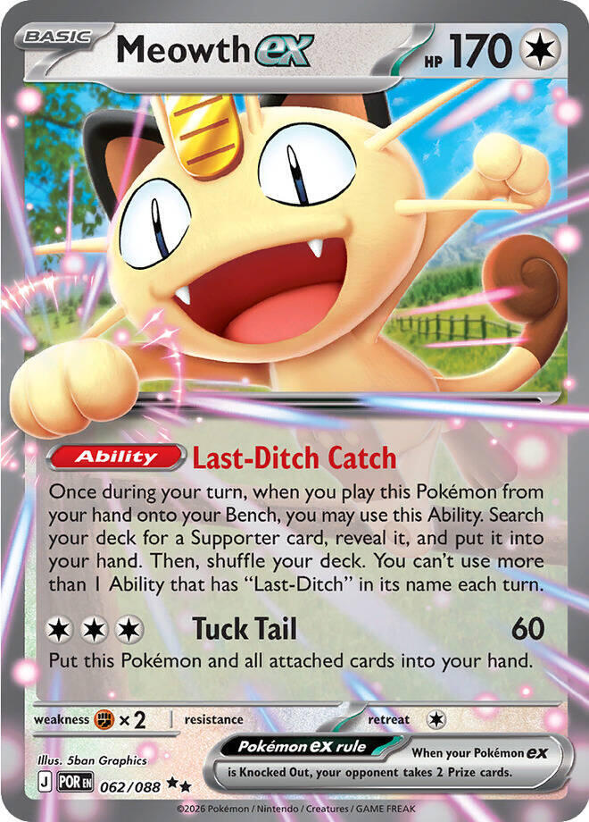 Meowth ex - 062/088 card image