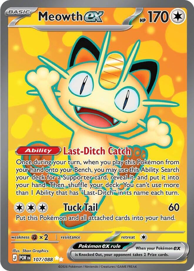 Meowth ex - 107/088 card image