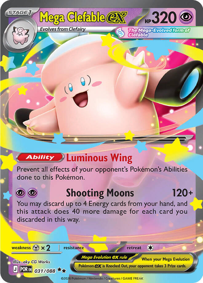 Mega Clefable ex - 031/088 card image