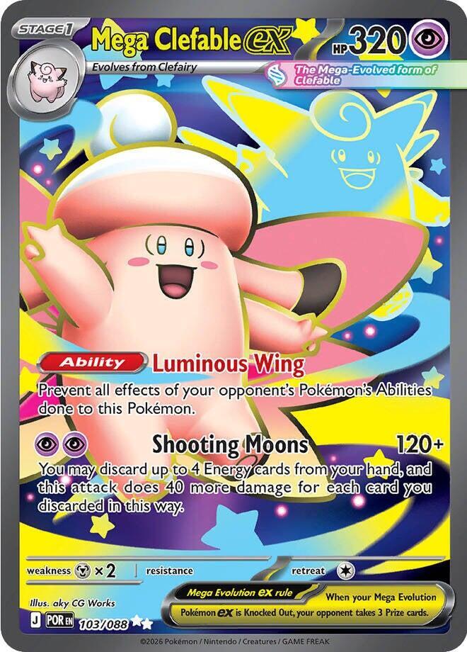 Mega Clefable ex - 103/088 card image