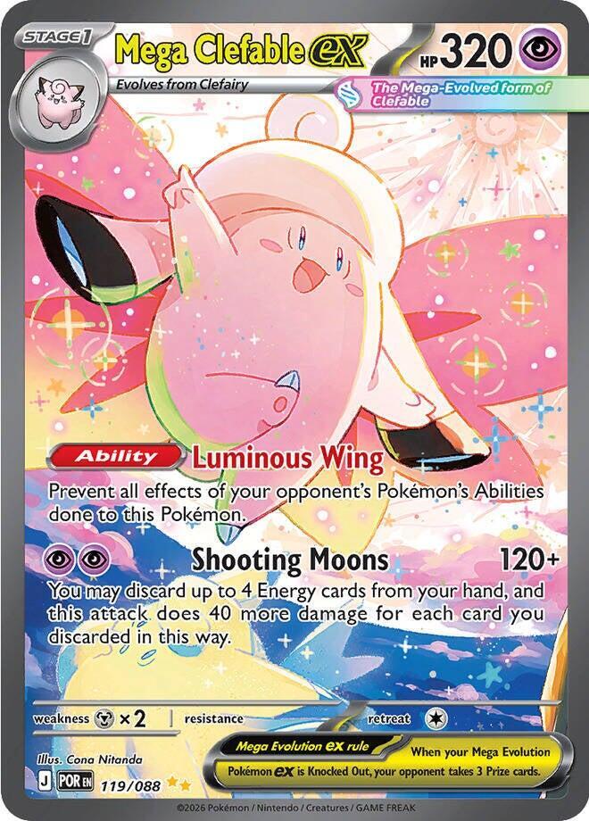 Mega Clefable ex - 119/088 card image