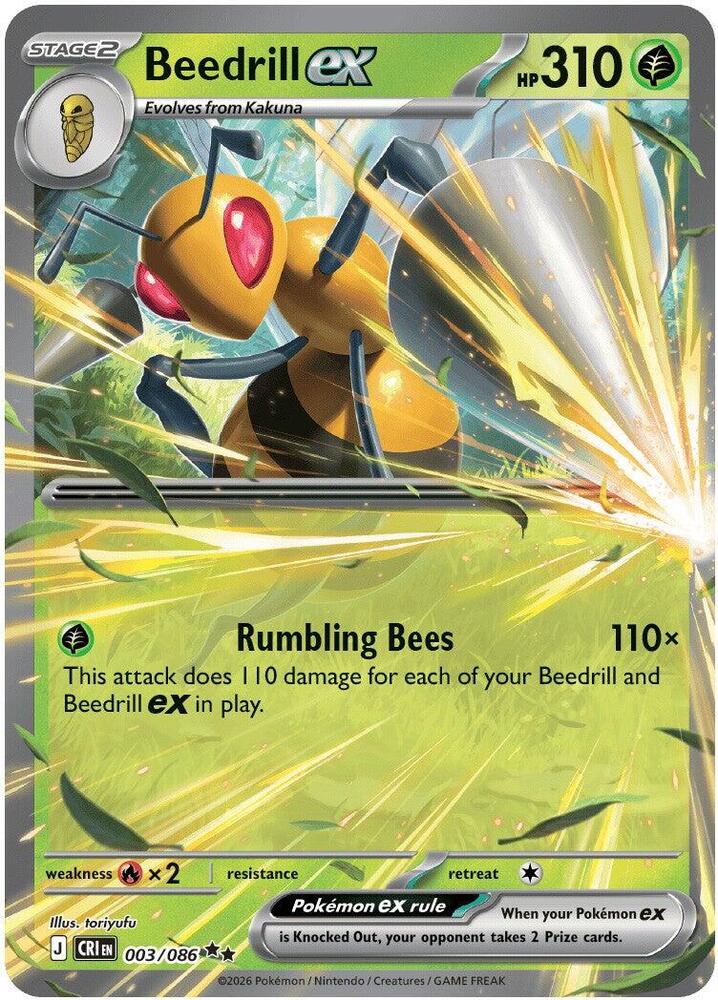 Beedrill ex - 003/086 card image