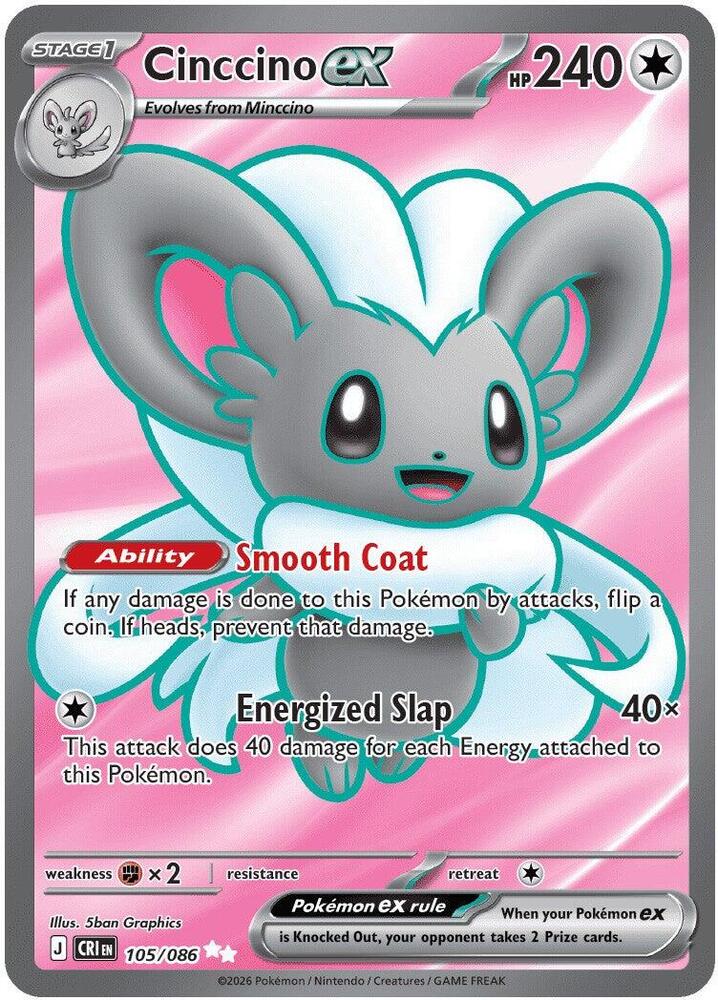 Cinccino ex - 105/086 card image