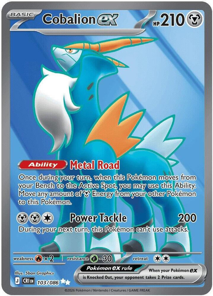 Cobalion ex - 103/086 card image