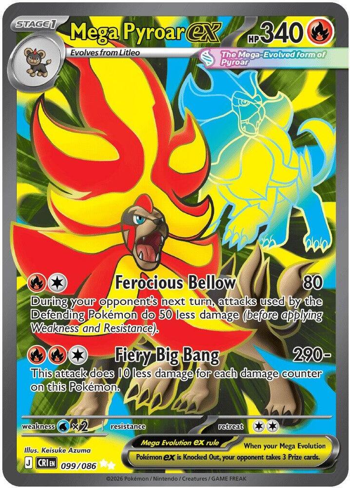 Mega Pyroar ex - 099/086 card image