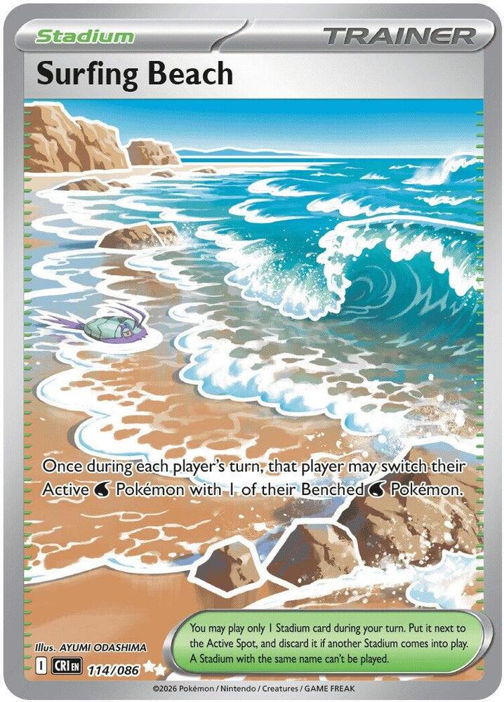 Surfing Beach card image