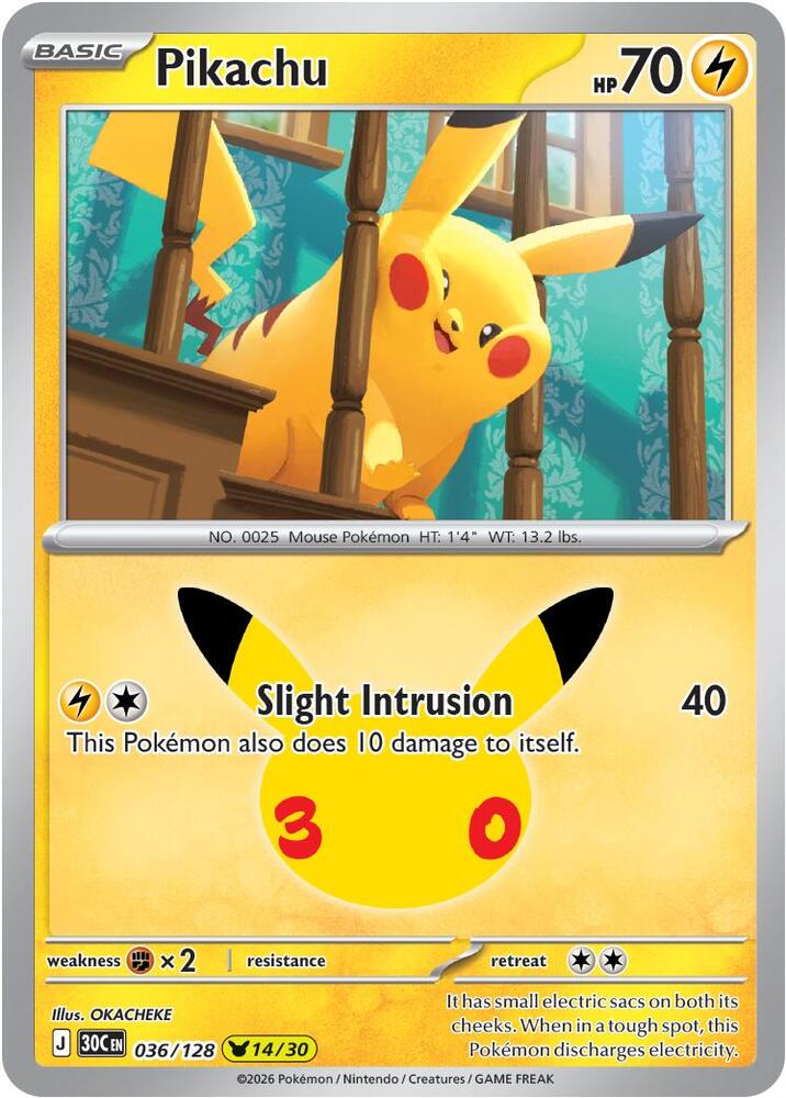 Pikachu - 036/128 card image