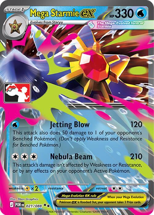 Mega Starmie ex - 021/088 card image