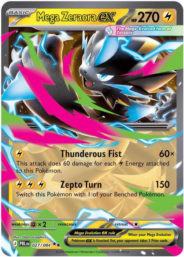 Mega Zeraora ex - 027/084 card image