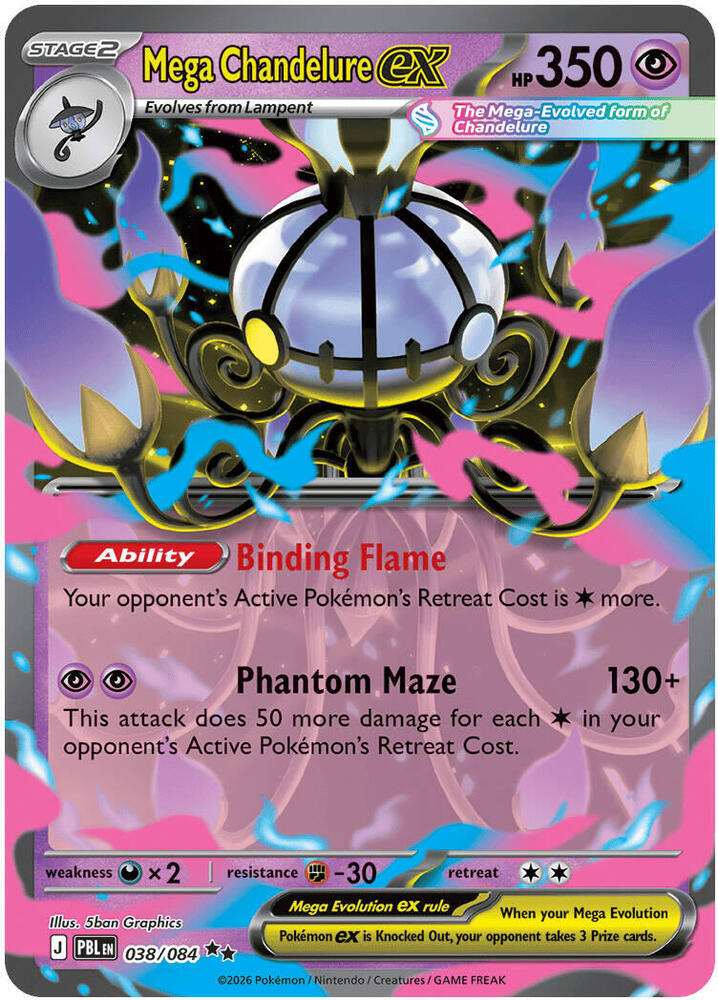 Mega Chandelure ex - 038/084 card image