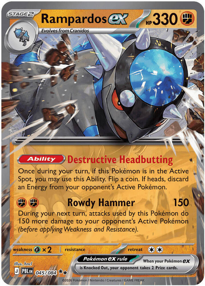 Rampardos ex - 045/084 card image