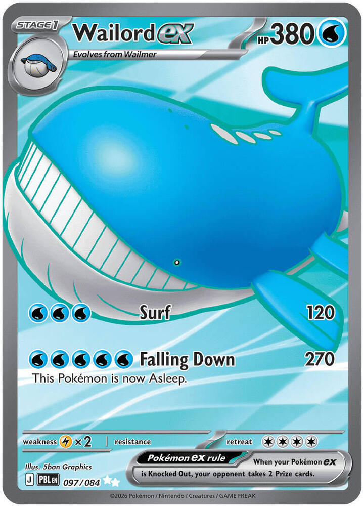 Wailord ex - 097/084 card image