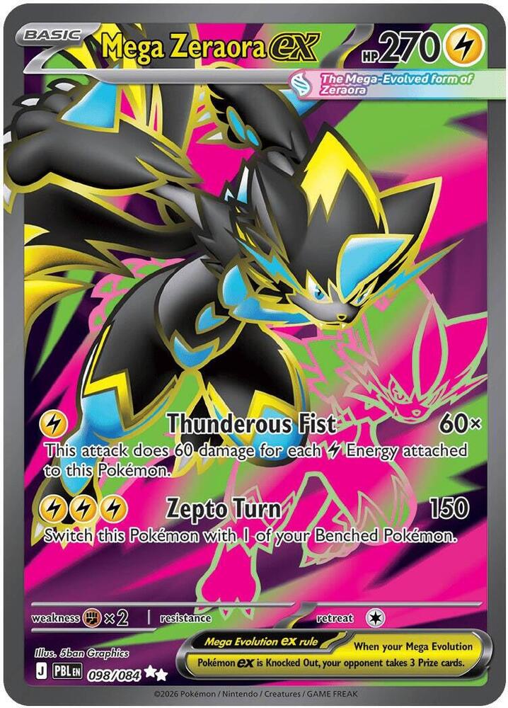 Mega Zeraora ex - 098/084 card image