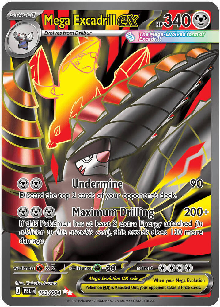 Mega Excadrill ex - 103/084 card image