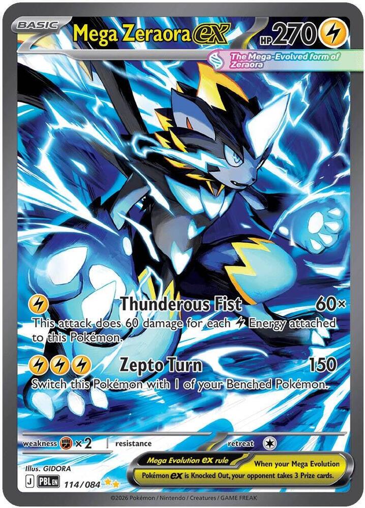 Mega Zeraora ex - 114/084 card image