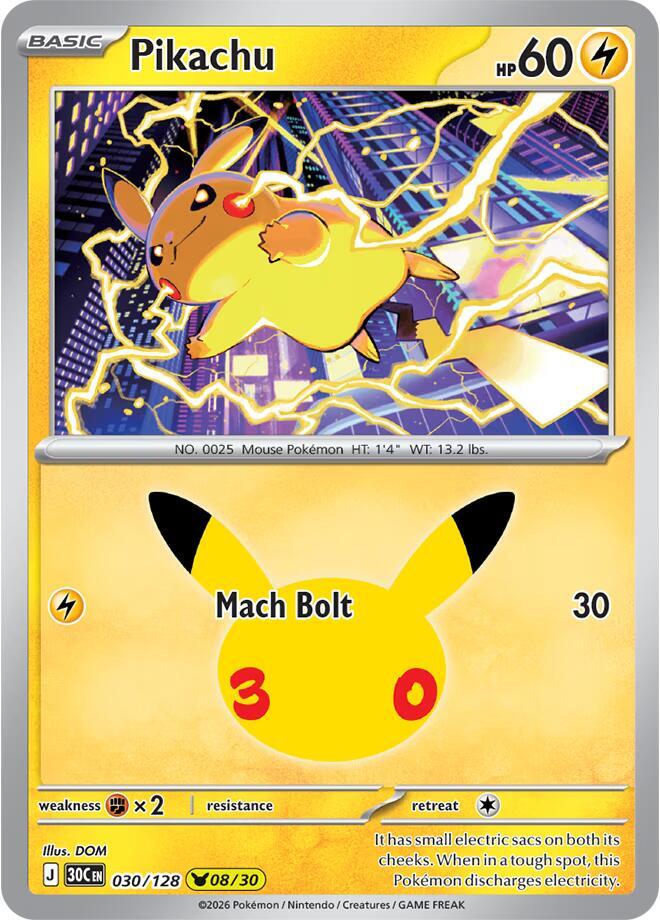 Pikachu - 030/128 card image