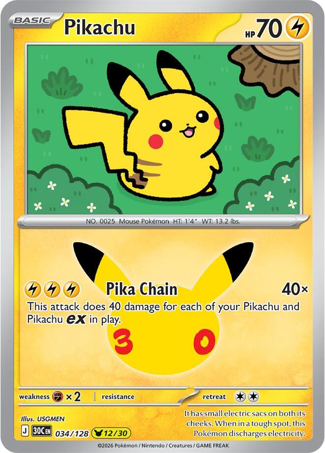 Pikachu - 034/128 card image