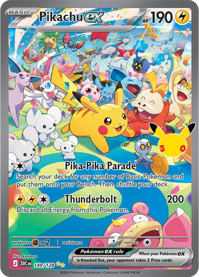 Pikachu ex - 149/128 card image