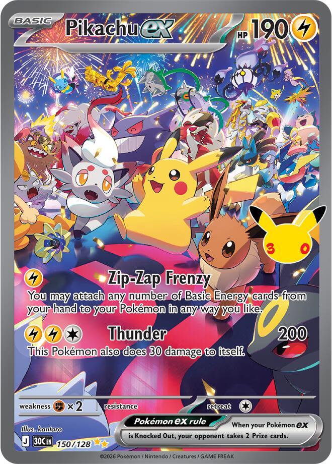 Pikachu ex - 150/128 card image