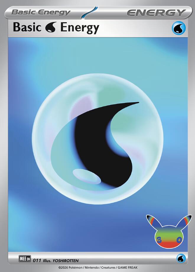 Basic Water Energy - 011 (30th Celebration) card image