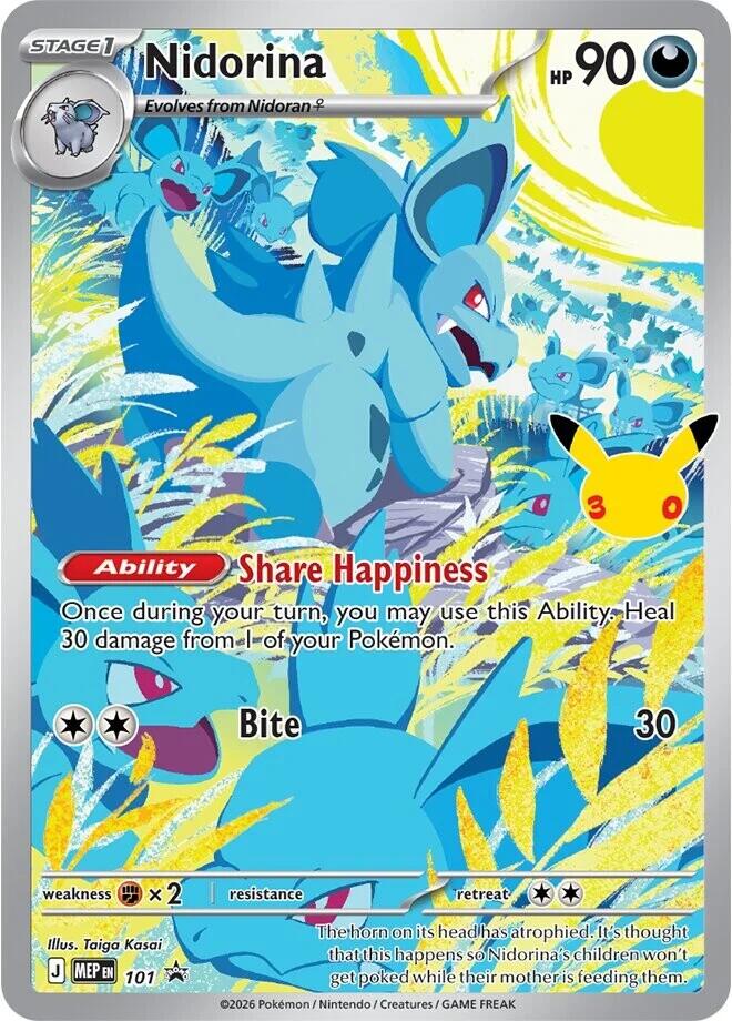 Nidorina - 101 (30th Celebration) card image