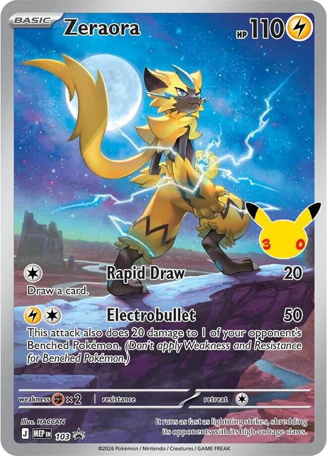 Zeraora - 103 (30th Celebration) card image