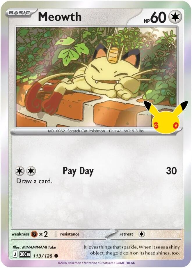 Meowth - 113/128 card image