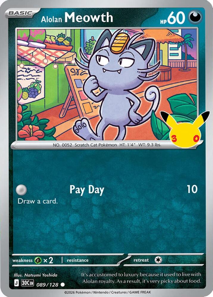 Alolan Meowth - 089/128 card image