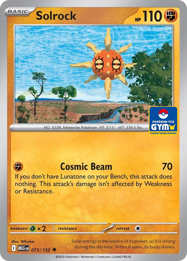 Solrock - 075/132 (GYM) card image