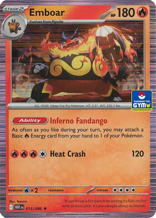 Emboar - 013/086 (GYM) card image