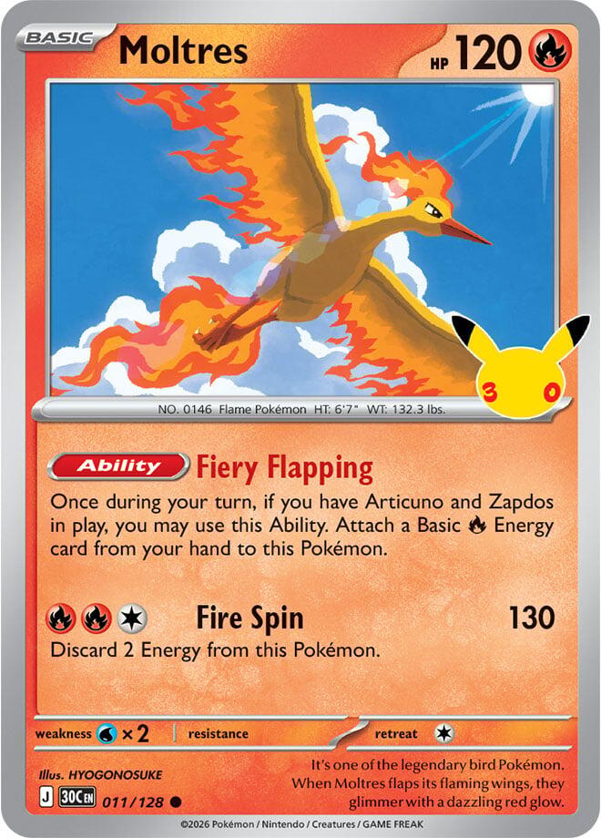 Moltres - 011/128 card image