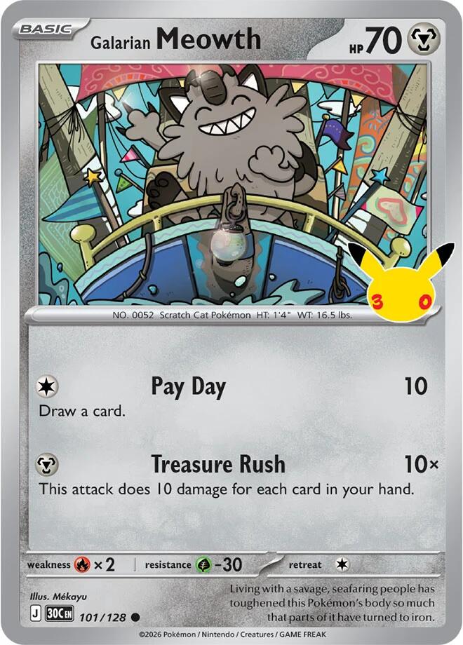 Galarian Meowth - 101/128 card image