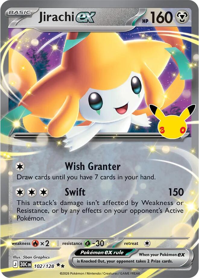 Jirachi ex - 102/128 card image
