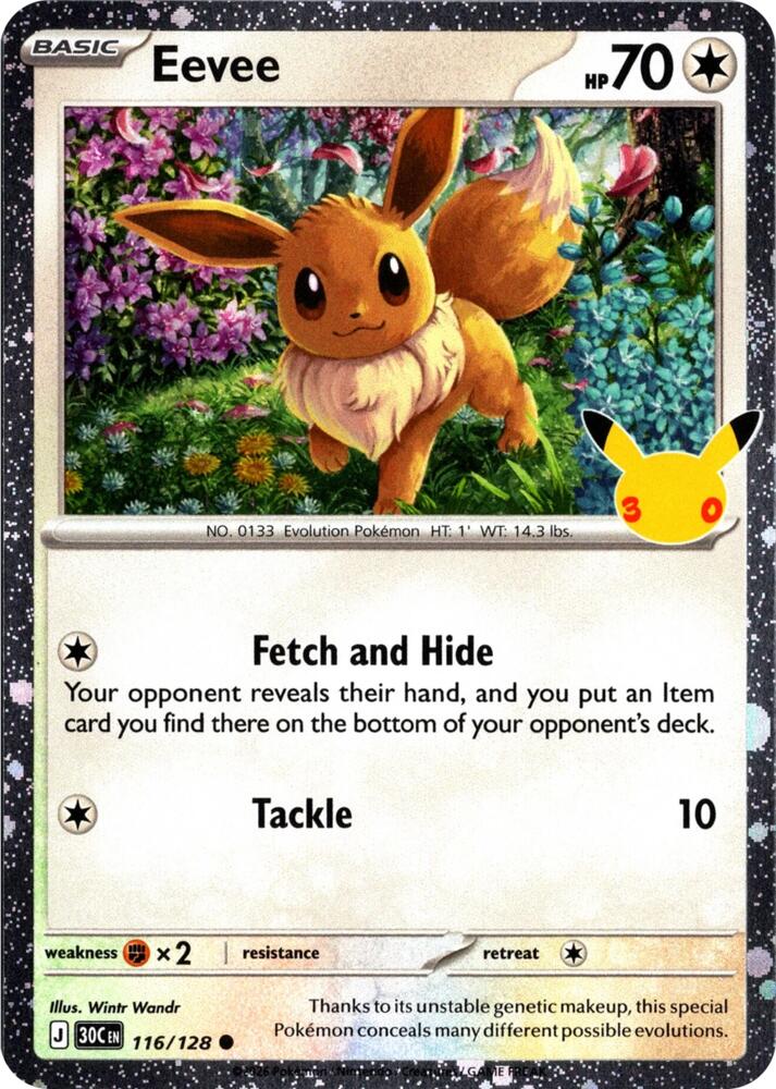Eevee - 116/128 (30th Celebration) card image