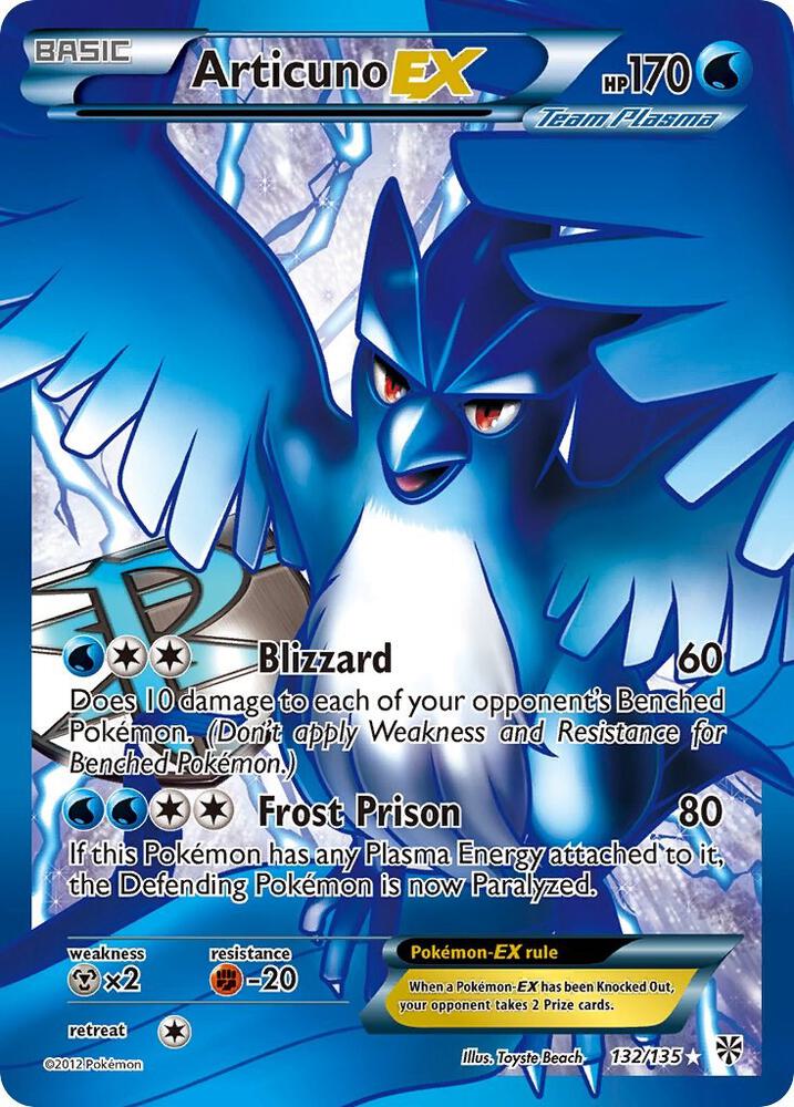 Articuno EX (Team Plasma) (132 Full Art) card image