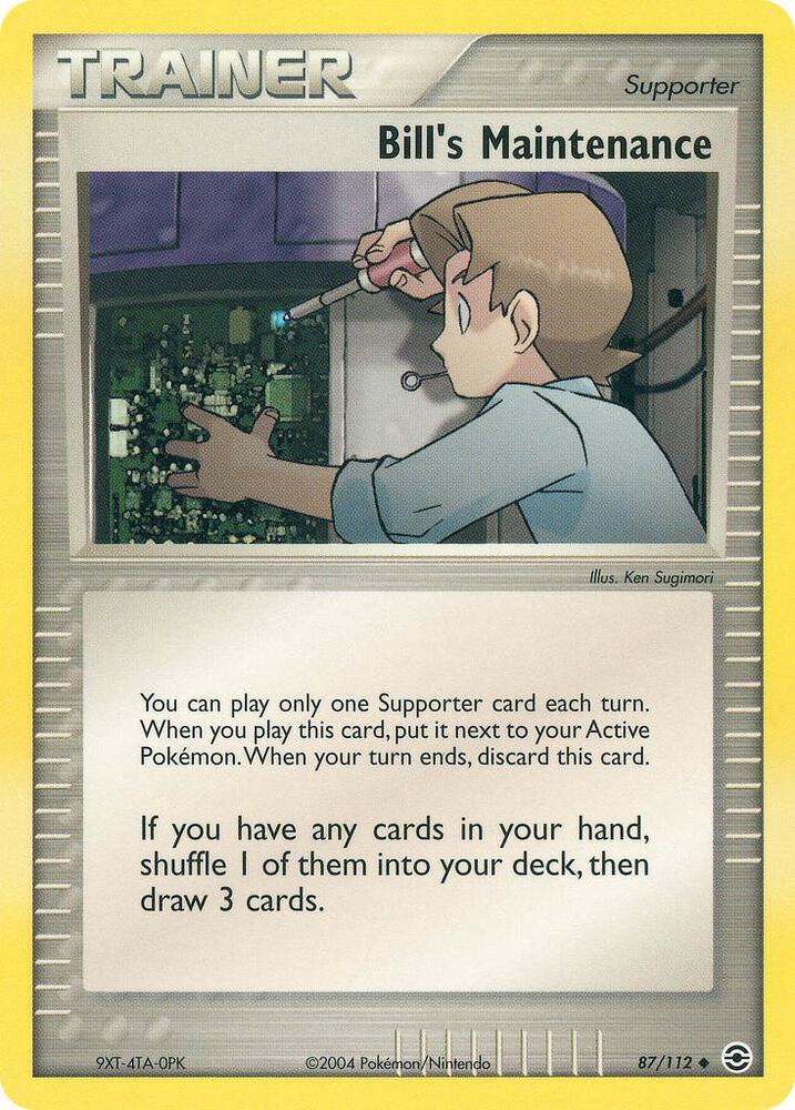 Bill's Maintenance card image