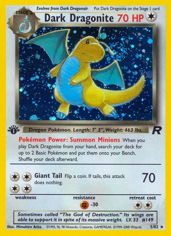 Dark Dragonite (5) (1st Edition) card image