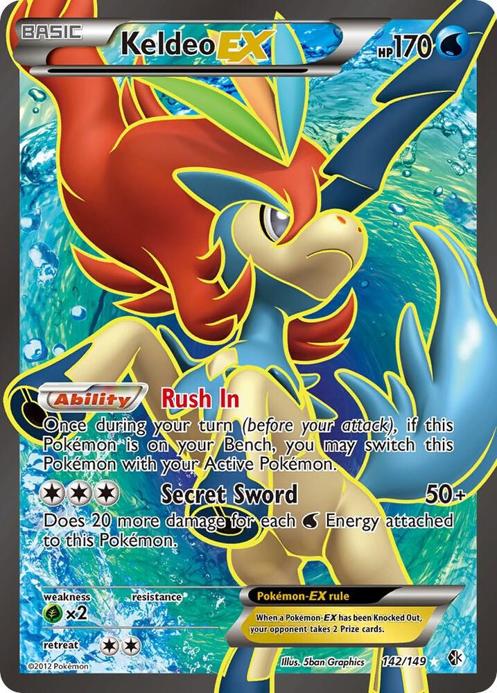 Keldeo EX (142 Full Art) card image