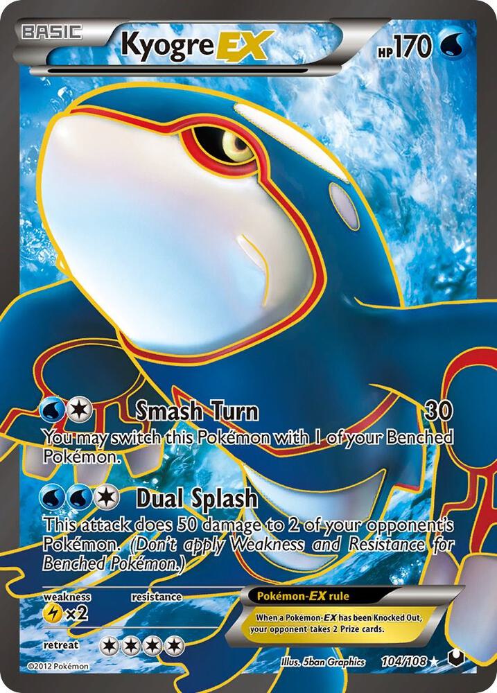 Kyogre EX (104 Full Art) card image