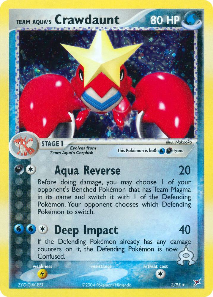 Team Aqua's Crawdaunt - 2/95 card image