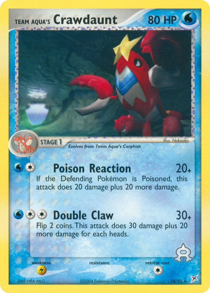 Team Aqua's Crawdaunt - 14/95 card image