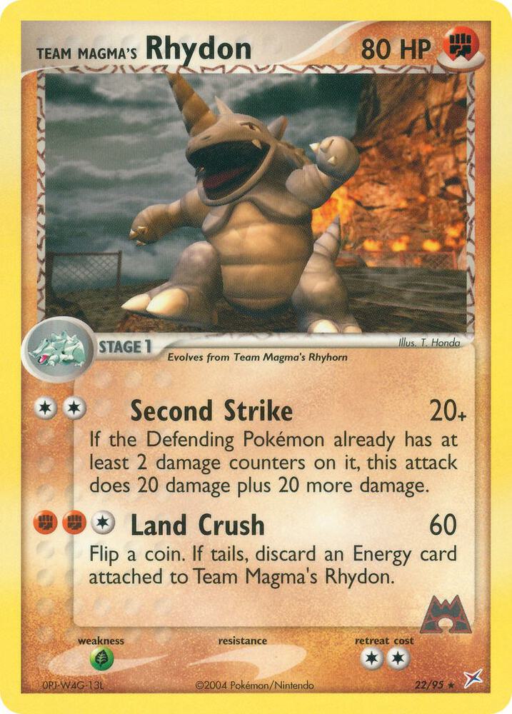 Team Magma's Rhydon - 22/95 card image