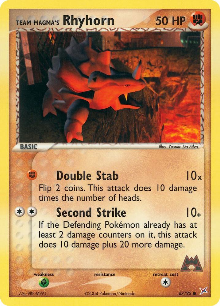 Team Magma's Rhyhorn - 67/95 card image