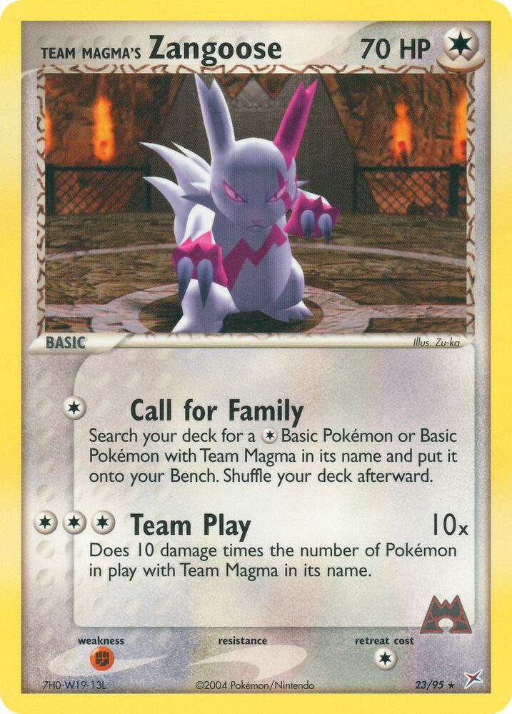 Team Magma's Zangoose card image