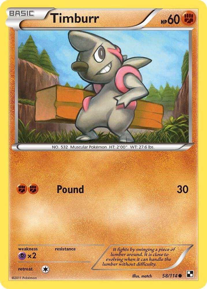 Timburr (58) card image