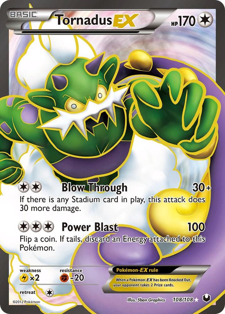Tornadus EX (108 Full Art) card image
