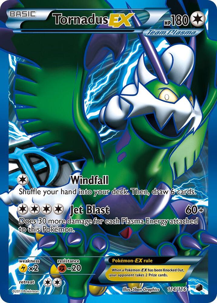Tornadus EX (Team Plasma) (114 Full Art) card image