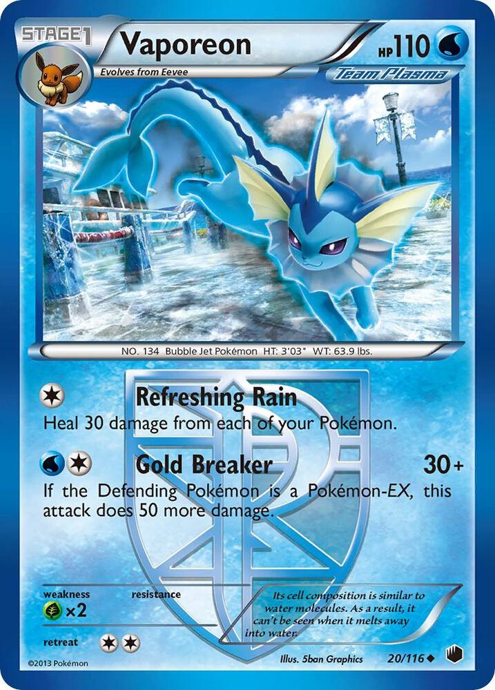 Vaporeon (Team Plasma) card image