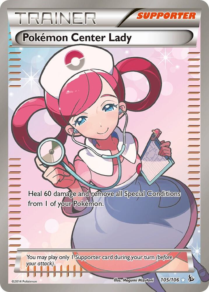 Pokemon Center Lady (105 Full Art) card image