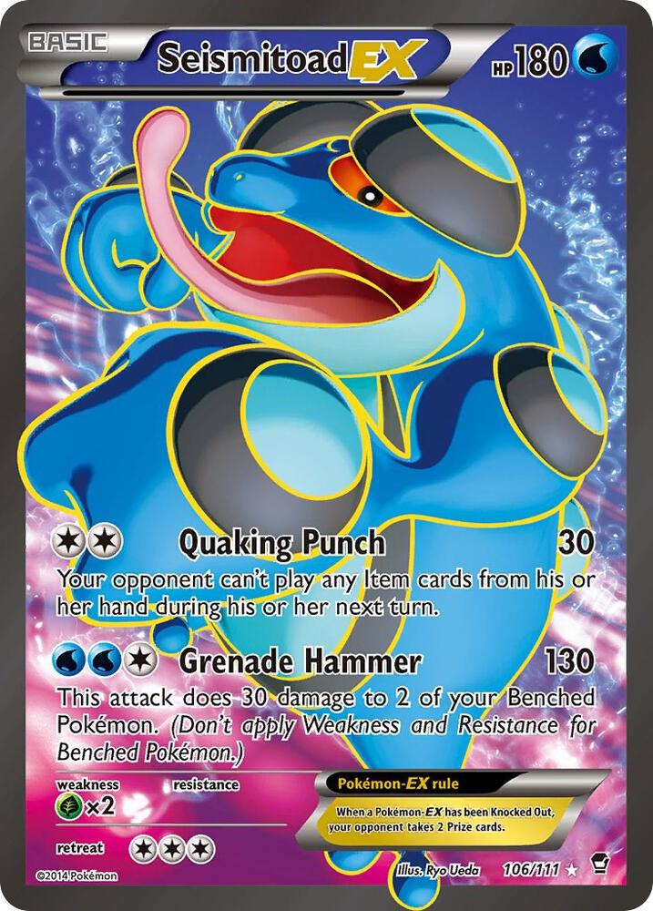 Seismitoad EX (106 Full Art) card image